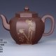 紫砂茶壺 陶刻家陳顯倫創作的六方壺