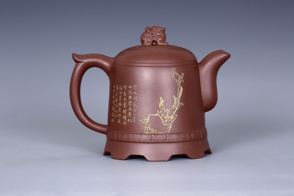 紫砂茶壺 陶刻家陳顯倫創作的古韵壺